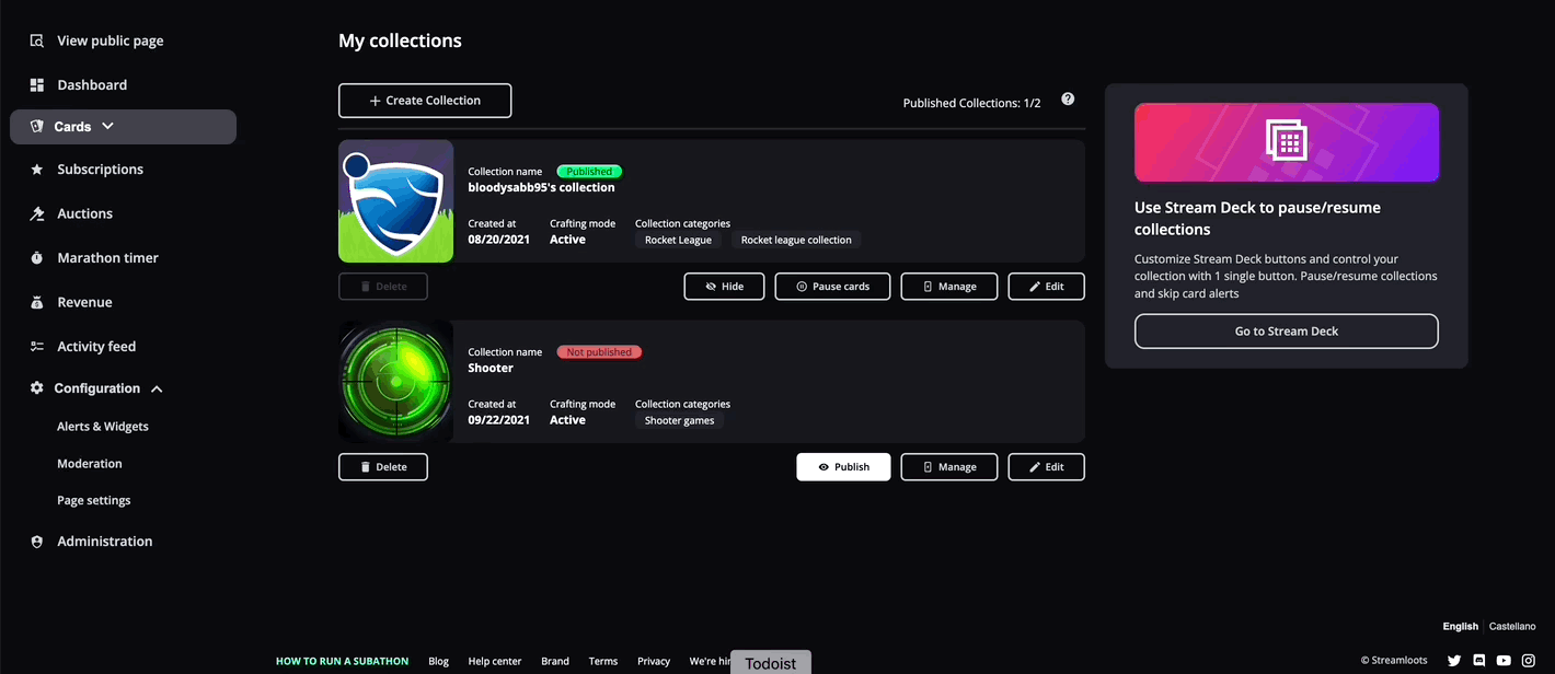 My Streamers Overview – Streamloots - Help Center