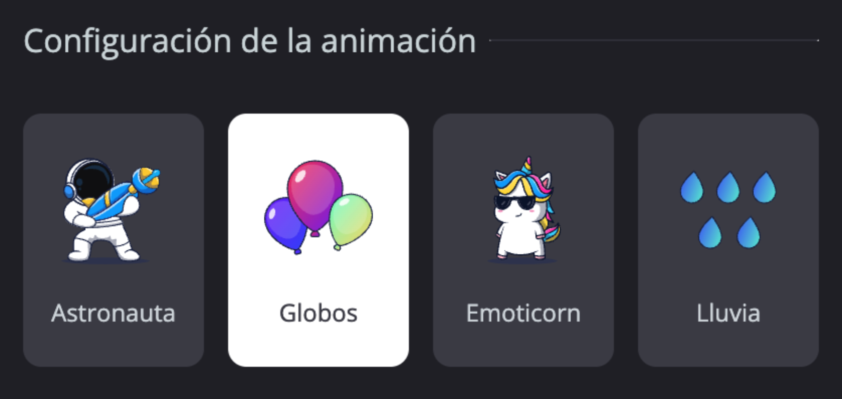 Los cuatro estilos de animación de los emotes